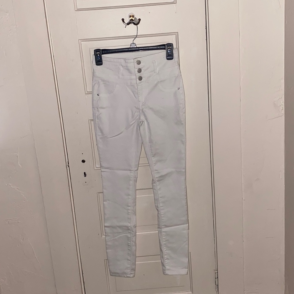 High waisted, silver buttons